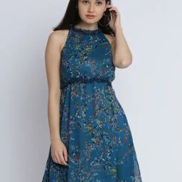 Miss Chase Multi Chiffon Floral Knee Dress-picture-43