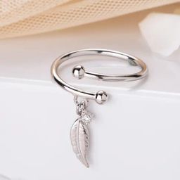 Zavya 92.5 Sterling Silver Leaf of Luxury Ring for Women-image-96
