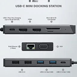 Alogic USB-C 12-in-1 Mini Dock MV2 (Black) image 3