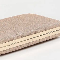 Code by Lifestyle Gold Textured Box Clutch image 4