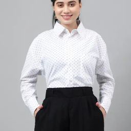 Hancock White & Black Cotton Printed Shirt-image-23