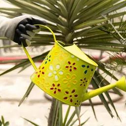 THREADVIBE LIVING Green & Red Floral Printed Traditional Watering Can-image-31