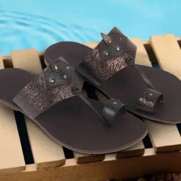 Metro Men's Brown Toe Ring Sandals-picture-24