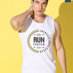 WOOSTRO Pack Of 2 Printed Combed Cotton Gym Vests VWS26(RUN WHITE)(ALONE PEACOCK)-image-34