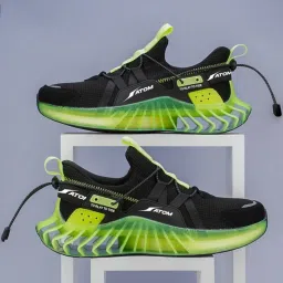 Atom Men's Good Vibes Black Running Shoes image 1