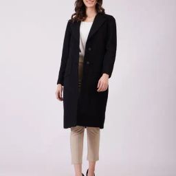 Fablestreet Black Regular Fit Overcoat-image-84