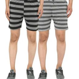 Vimal Jonney Multicolor Cotton Shorts - Pack of 2-image-88