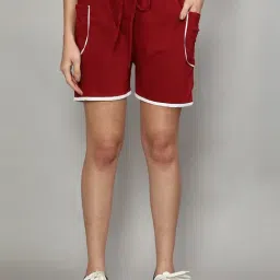Gracit Maroon Cotton Sports Shorts-image-97