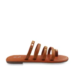 The Madras Trunk Women's Ira Orange Toe Ring Sandals-image-74