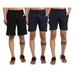 Vimal Jonney Multicolor Mid Rise Shorts (Pack of 3)-picture-38