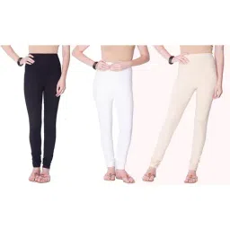 Dollar Missy Multicolor Cotton Leggings (Pack of 3)-12