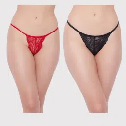 Secrets By ZeroKaata Multicolor Lace Panty (Pack of 2)-picture-44