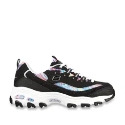 Skechers Women's D'LITES-WHIMSICAL DREAM Black Multi Casual Lace Up Shoe-image-2