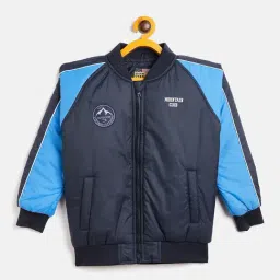 Duke Kids Navy Solid Full Sleeves Jacket-image-27