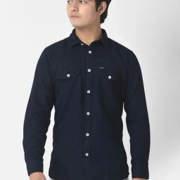 Crimsoune Club Kids Navy Cotton Slim Fit Full Sleeves Shirt-picture-25