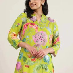 Libas Green Floral Printed Tunic-image-57