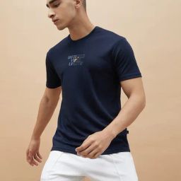 Fame Forever By Lifestyle Blue Regular Fit Printed Sports T-Shirt-image-93