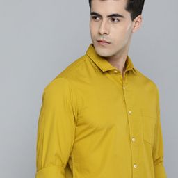 ether Men Pure Cotton Solid Spread Collar Casual Shirt-image-48