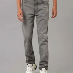 Under Fourteen Only Boys Grey Cotton Printed Jeans-picture-36