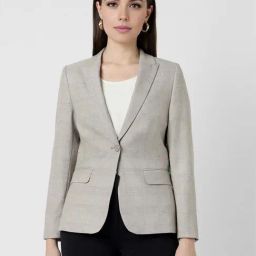 Van Heusen Grey Chequered Blazer-picture-45