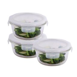 Lock & Lock Transparent Glass Bake and Store Container - 380ml image 1