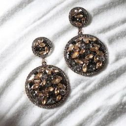 SOHI Circular Cluster Drop Earrings For Women-image-91