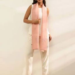 Fabindia Pink Embroidered Stole-44