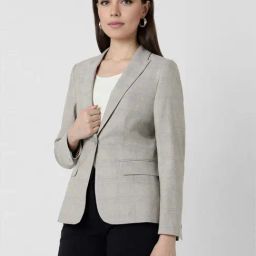 Van Heusen Grey Chequered Blazer image 3