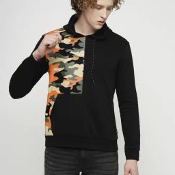 Produkt By Jack & Jones Ink Blue Regular Fit Printed Hooded Sweatshirt-image-33