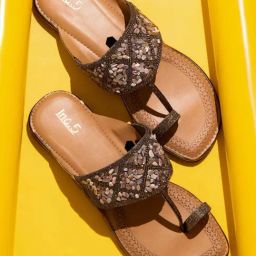 Inc.5 Women's Pewter Kolhapuri Sandals-image-69