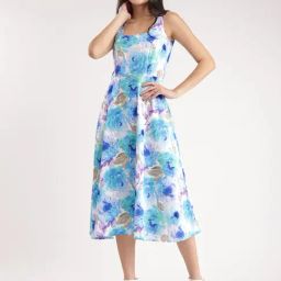 Fablestreet Multicolor Floral Print Midi Dress-image-25