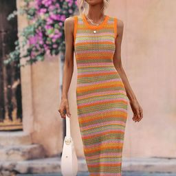 Oh Rare Women Striped Longline Cardigan-image-92