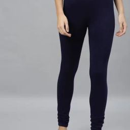 Kryptic Navy Cotton Regular Fit Leggings-picture-28