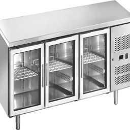 Krome Dispense Stainless Steel Back Bar Cooler Triple Door With Side Cooling C2683-40