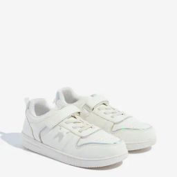 Yellow by Westside White Star-Detailed Lace-Up Sneakers-130