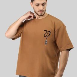 Chkokko Gold Relaxed Fit Printed T-Shirt-37