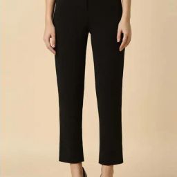 Allen Solly Black Mid Rise Formal Trousers-image-81