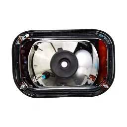 Uno Minda Head Light with P43 Bulb Holder with Rim - Left for Tata Hyva 2518/4018/1613 (HL-5606BM) image 2