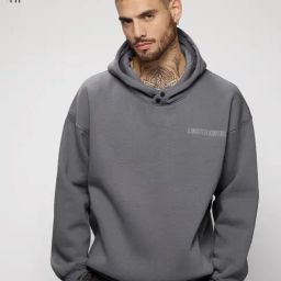 The Souled Store Slate Loose Fit Printed Hooded Sweatshirt-picture-33