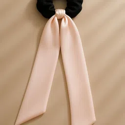 Mueras Women Satin Long Tail Bow Knot Scrunchie-10