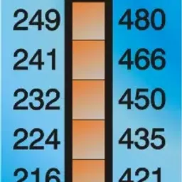 Thermax 5 level -H  216 ° C to 249 ° C Level Strips Indicator-11