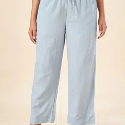 Akkriti by Pantaloons Blue Cotton Flared Pants-image-38