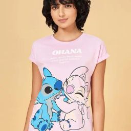 Dreamz by Pantaloons Pink Cotton Printed T-Shirt-image-66