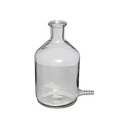 ABGIL Aspirator Bottle 25 ml Transparent with Interchangeable Stopper and Outlet for Rubber Tubing, BTL-109-01-22