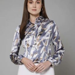 PURYS Grey Printed Shirt-image-92