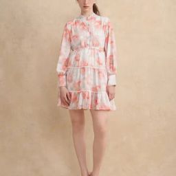 RAREISM Off White Polyester Printed Long Sleeves Dress-image-44