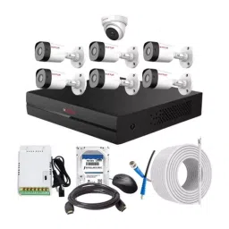 CP PLUS CCTV Combo Kit 2.4 MP Full HD Audio Indoor & Outdoor with 8 Channel DVR 6 Bullet, 1 Dome Camera, 8 Channel SMPS, 70 m Cable 2 TB HDD & Connectors-image-31