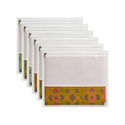 YELONA White 6 Piece Reusable Saree Cover Organisers-picture-11