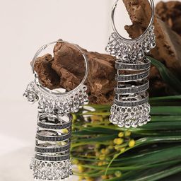 Sangria Silver Plated  Trendy Stylish Earrings-18