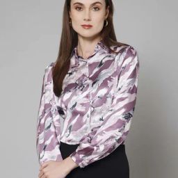 PURYS Purple Printed Shirt-image-69